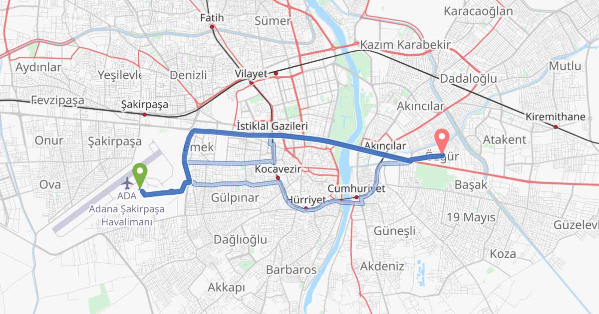 Adana Havalimanı'ndan Adana Merkez'e Ulaşım ve Transfer