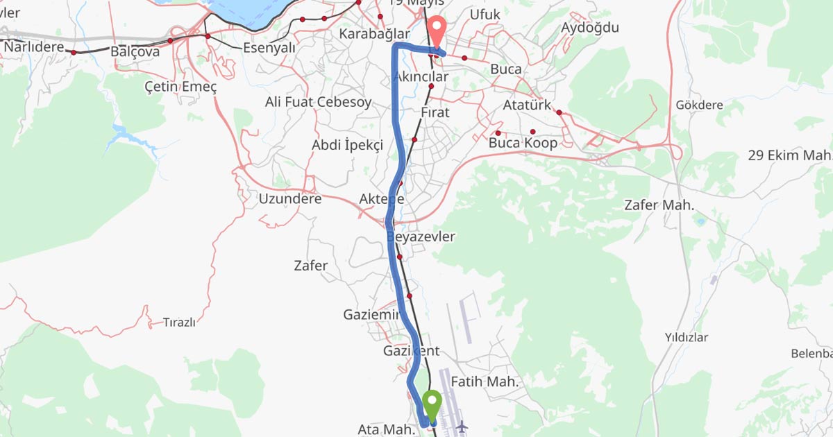 How to Get from ADB Adnan Menderes Airport to Izmir City Centre