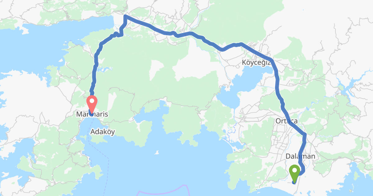 How to Get from DLM Dalaman Airport to Marmaris City Centre